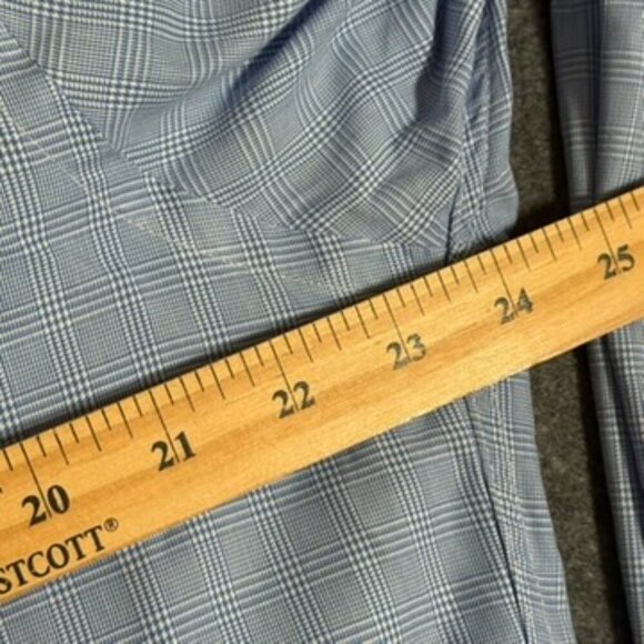 Gitman Bros Mens Long Sleeve Button Shirt Sz 16.5 34 Large USA Blue Made in USA - Picture 9 of 11